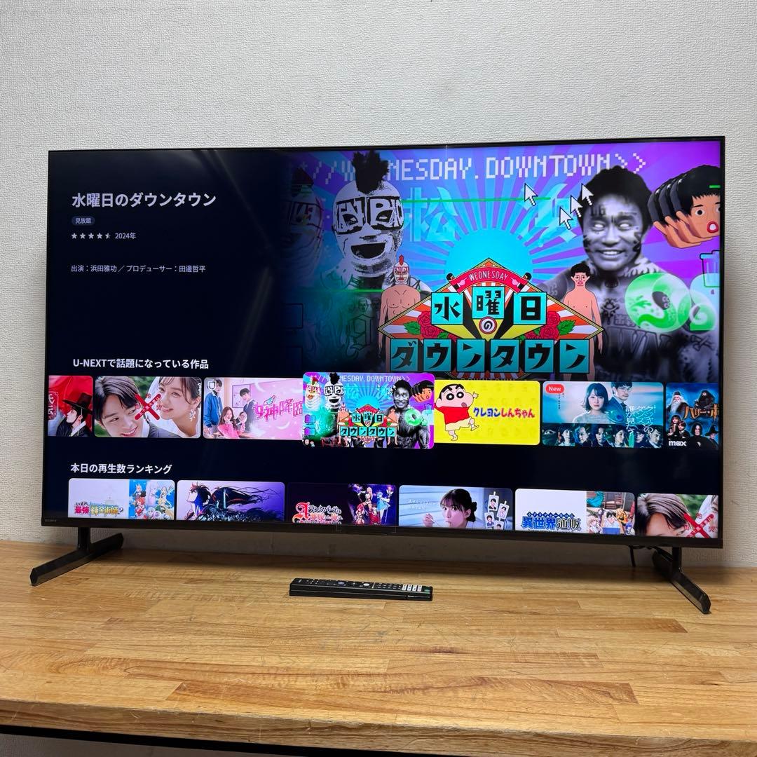 SONY 65V型 4K 液晶テレビ BRAVIA KJ-65X80K アプリ○