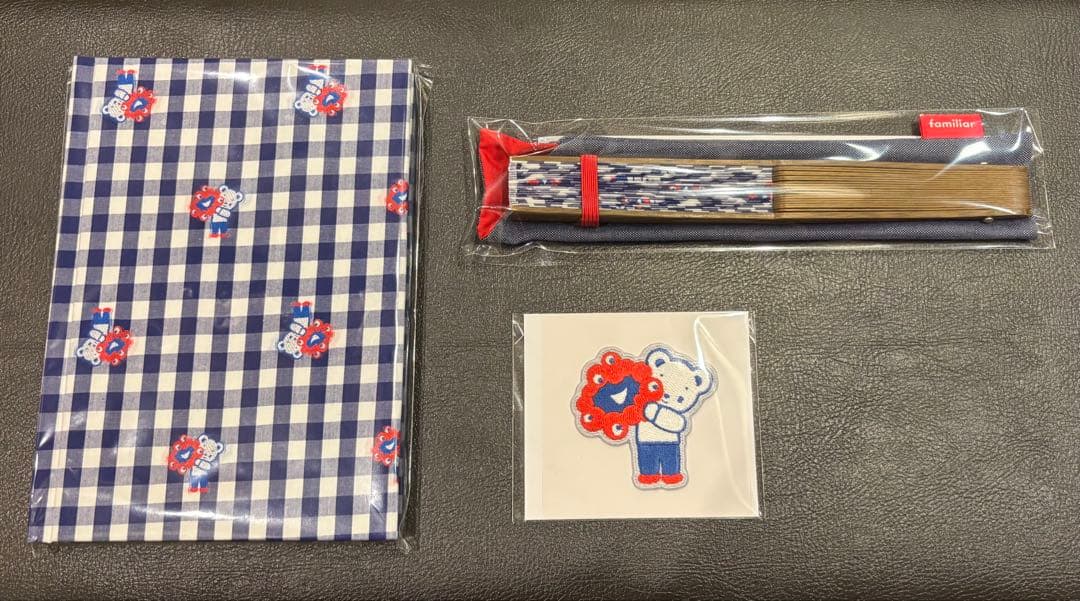 6点セット ファミリア 万博 バッグ ポーチ チャーム　扇子 ノート ワッペン