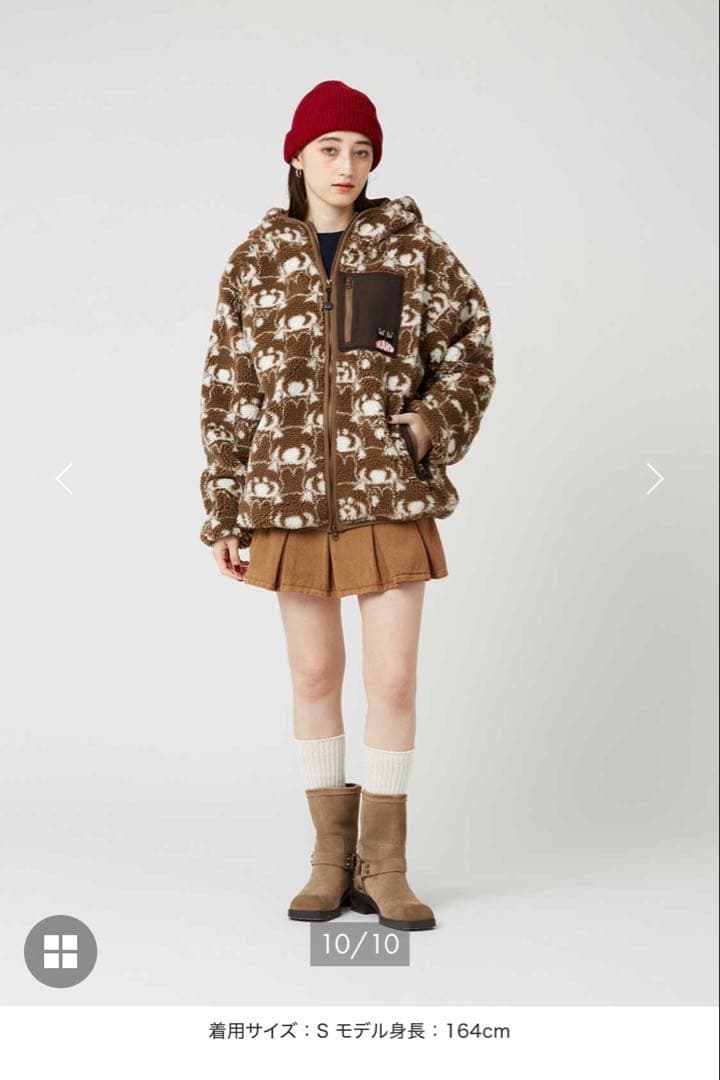 イカク　IKAKU グラニフ　防風加工　アウター　ジャカードボアジップパーカー