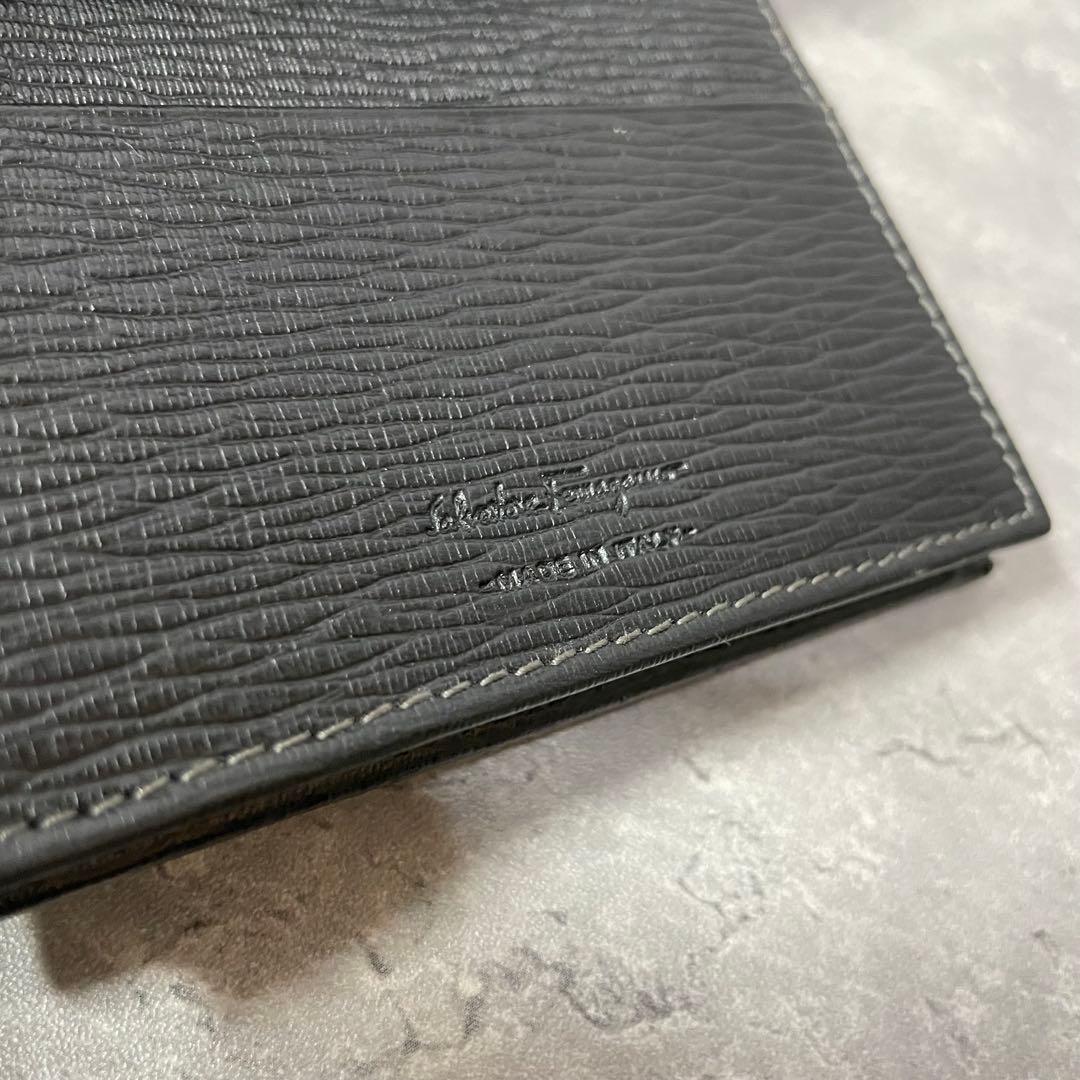 【未使用】保管品 FERRAGAMO フェラガモ 名刺入れ メンズ レザー 黒