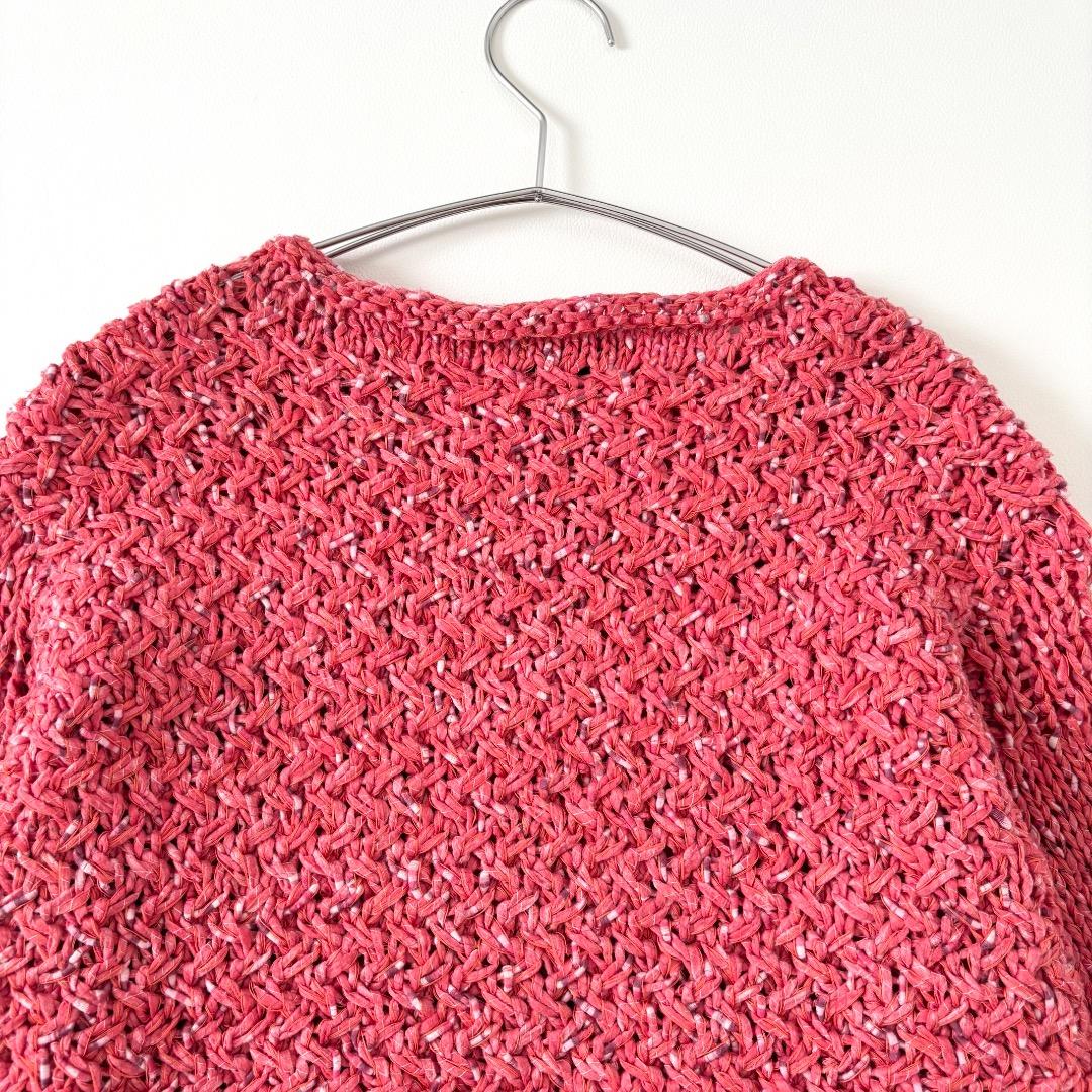 美品　トゥモローランド ハンドニット　ミックスヤーン　１点物　透かし編み　手編み