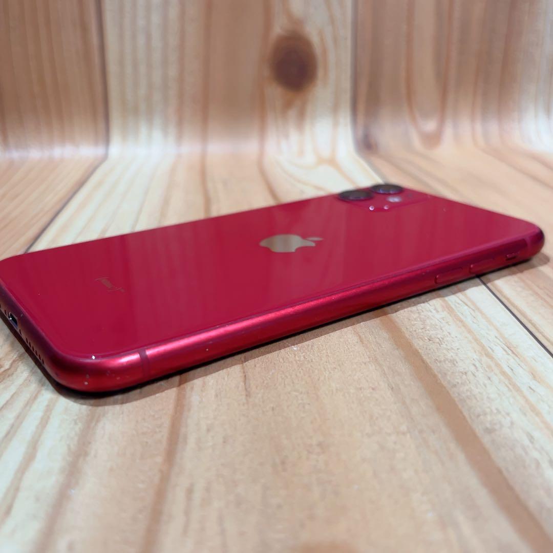 SIMフリー 本体 iPhone 11 64 GB レッド524 電池新品