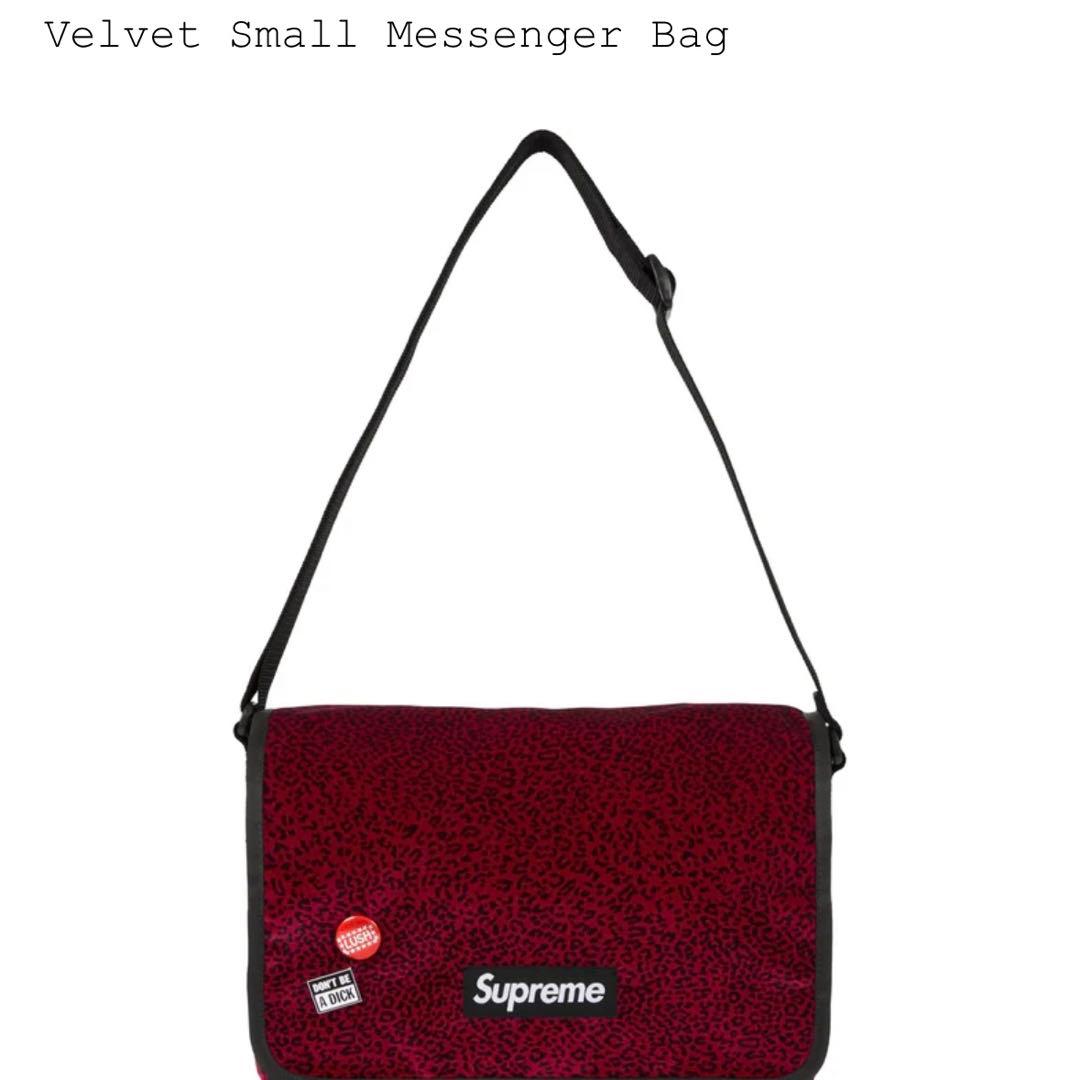 バッグ supreme velvet small messenger bag