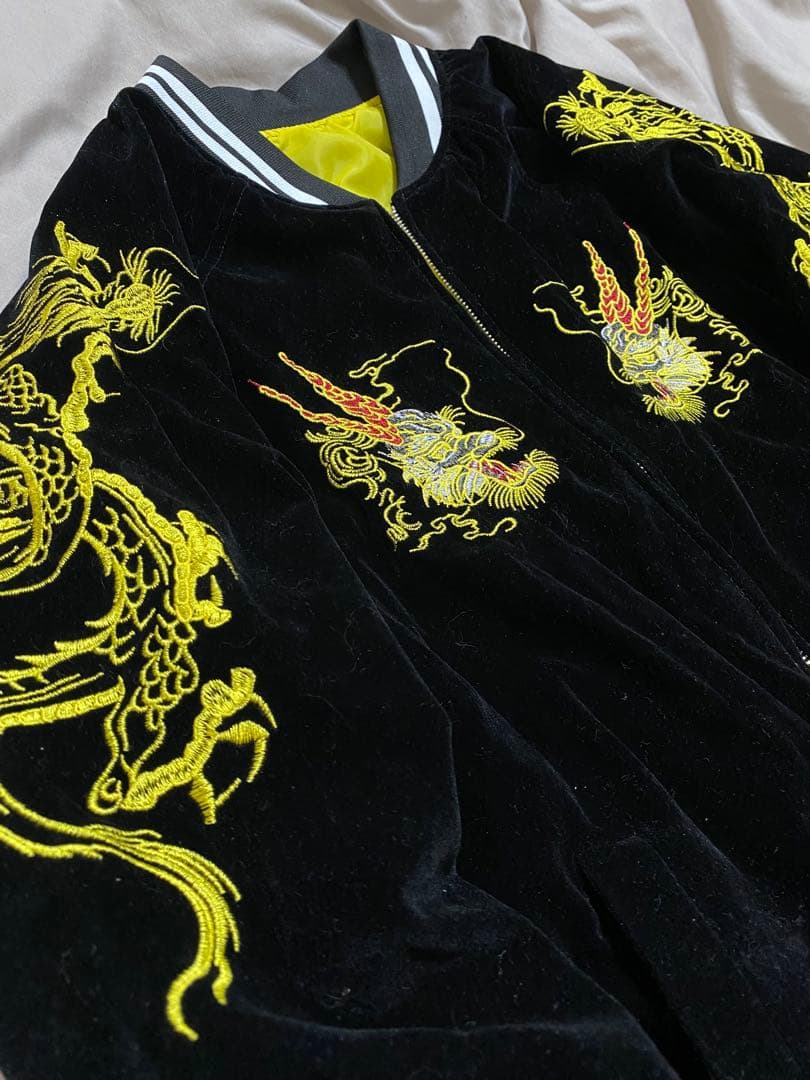 90s 美品 別珍 日本限定 スカジャン 龍 vintage