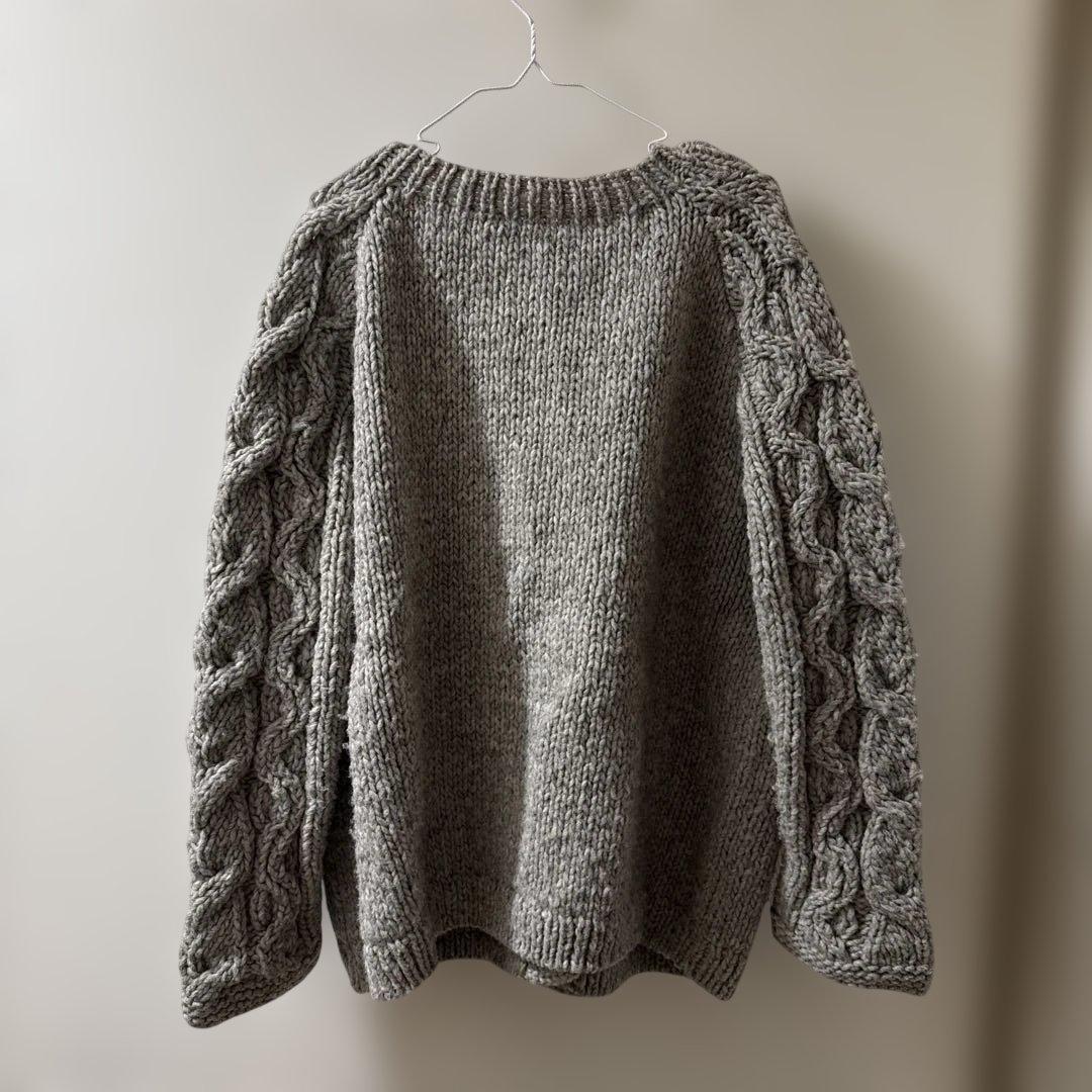 【nestRobe】ペルーケーブルスリーブニットカーディガン