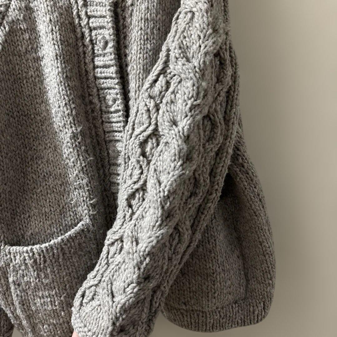 【nestRobe】ペルーケーブルスリーブニットカーディガン