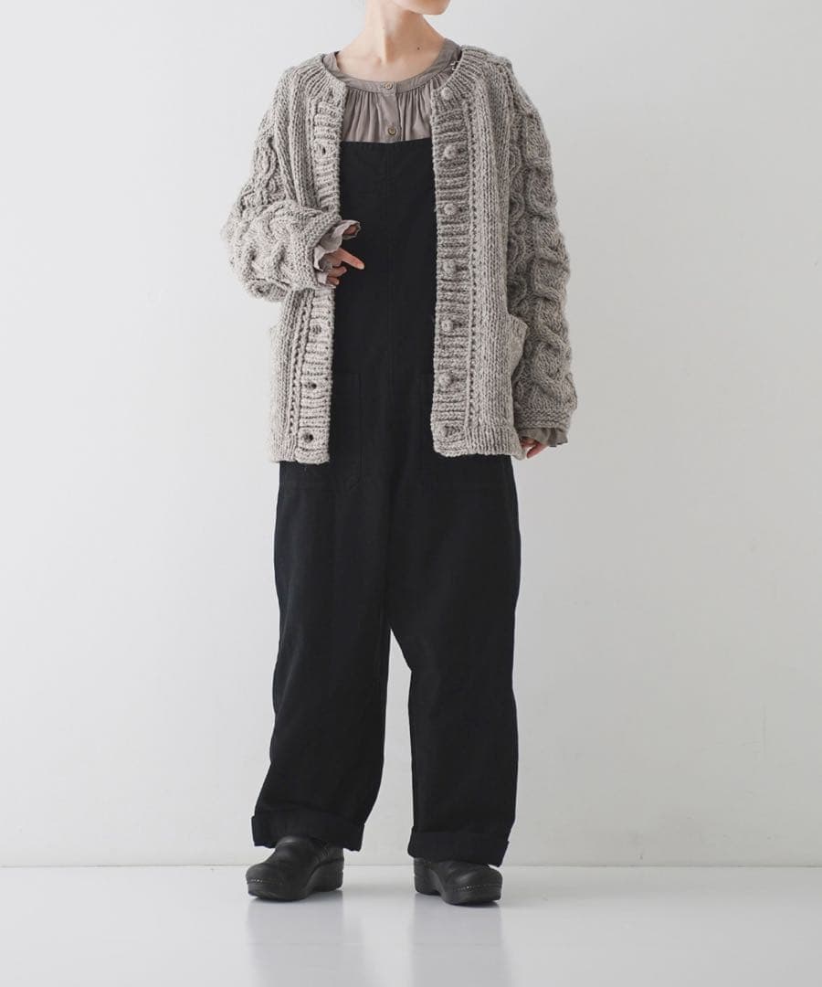【nestRobe】ペルーケーブルスリーブニットカーディガン