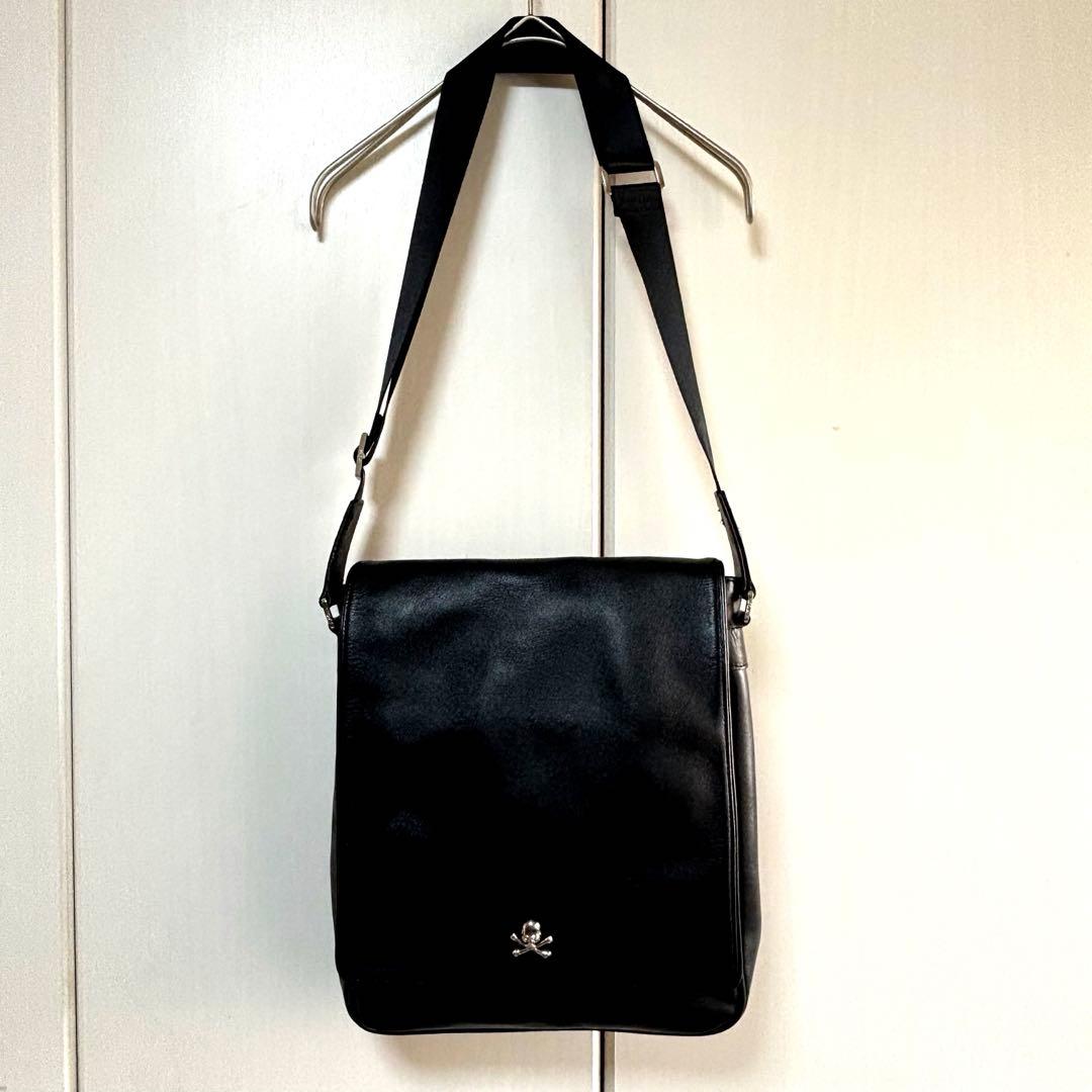 【美品✨希少】Roen ロエン スカル金具 メッセンジャーバッグ