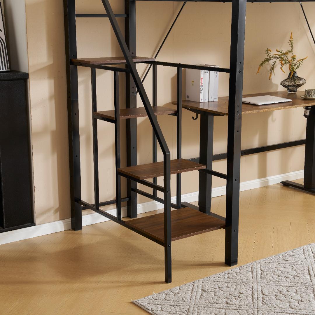 赤字価格！コンセント付きシステムベット(S)スチール 耐震　BLACK