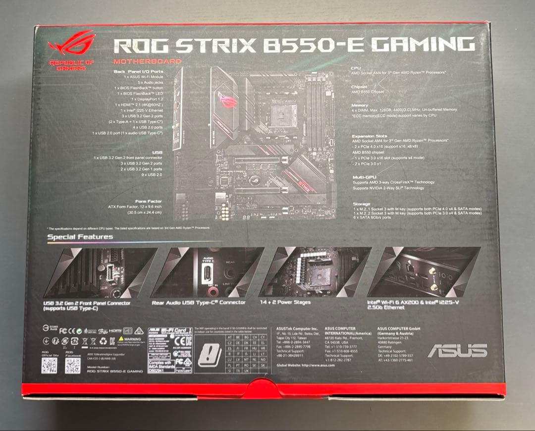ROG STRIX B550-E GAMING AM4 マザーボード