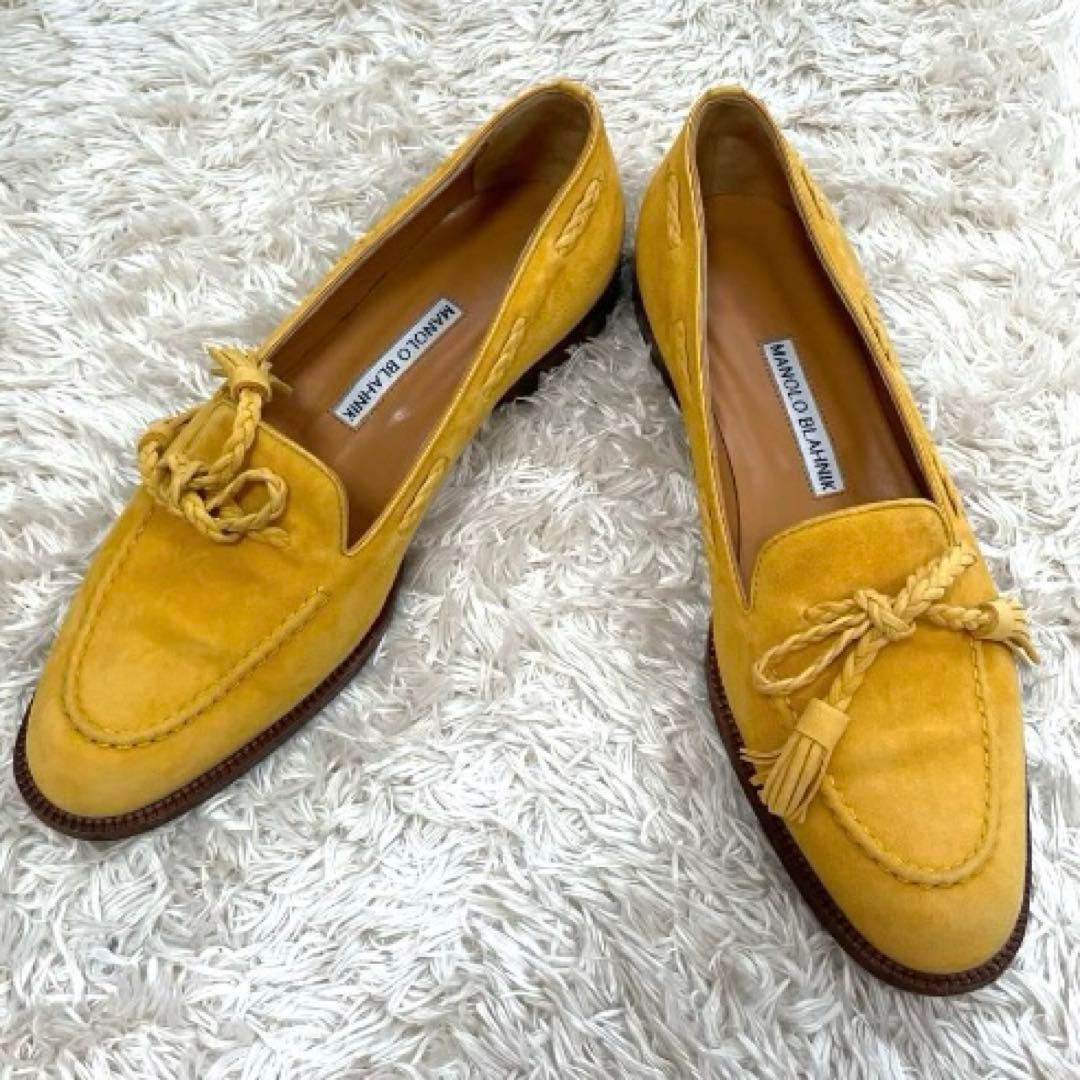 マノロブラニク ローファー パンプス　スエード　38