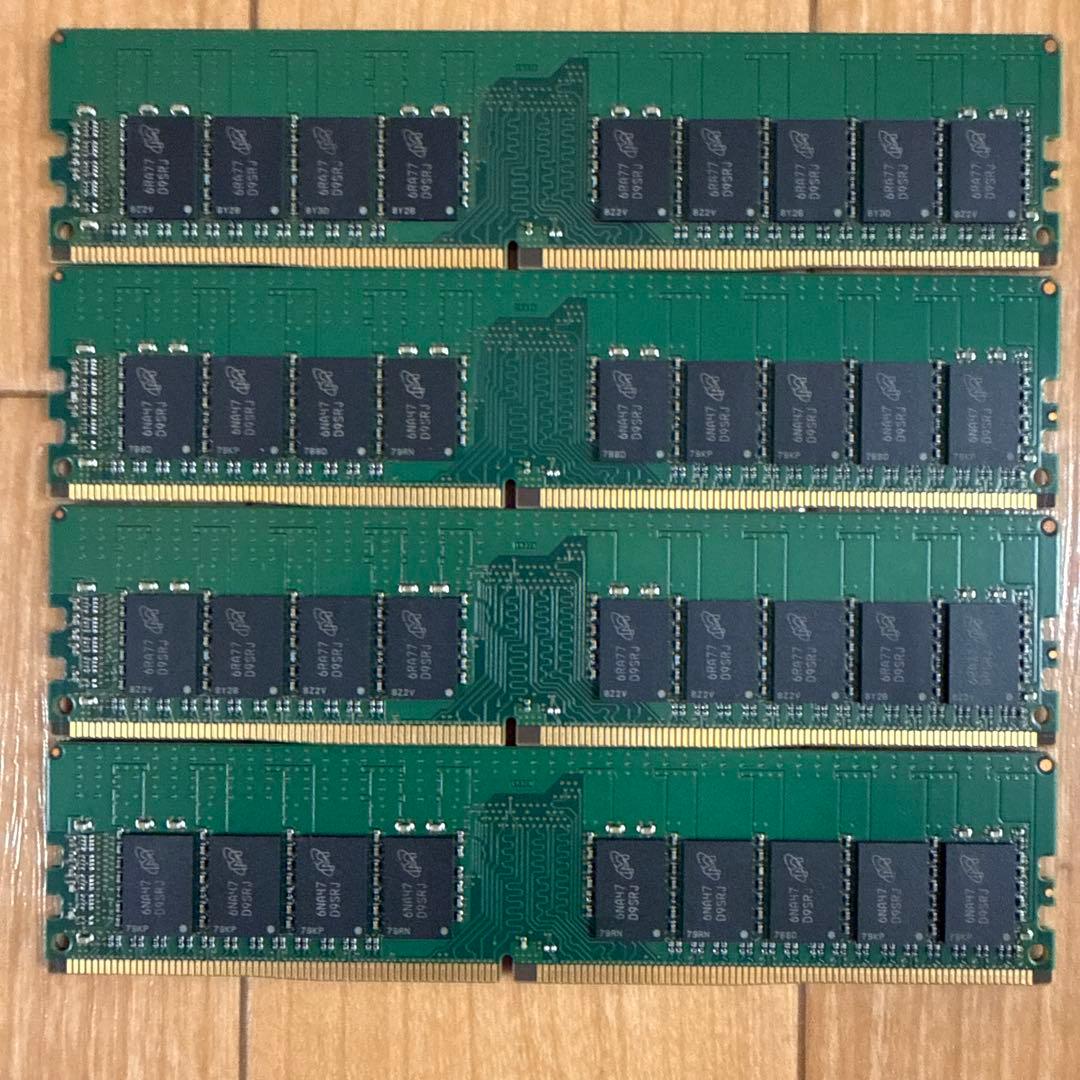 Crucial サーバー用メモリ ddr4 2133 16GB 4枚動作品