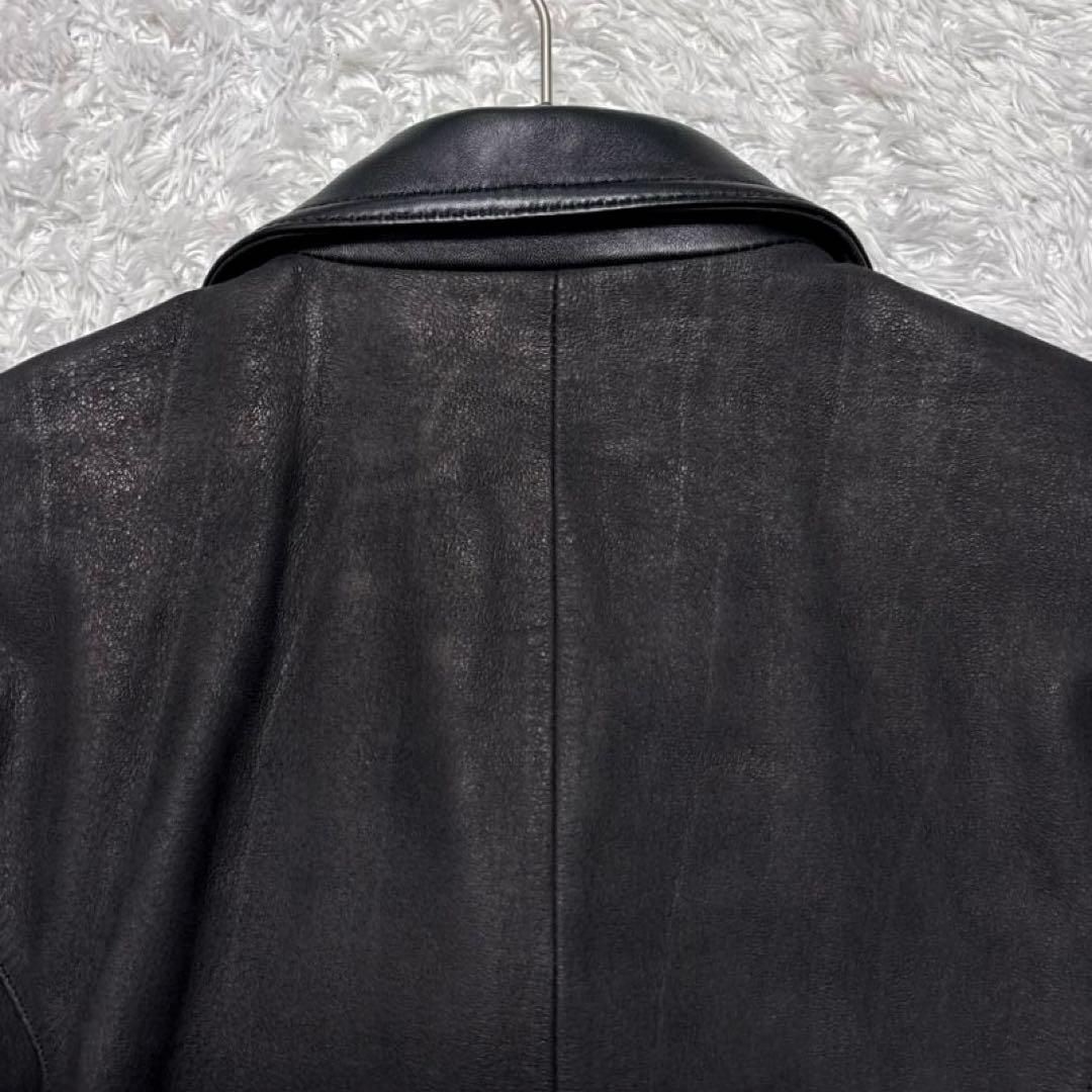 美品✨FUGA フーガ ダブルライダース レザージャケット 裏地総柄 黒 46