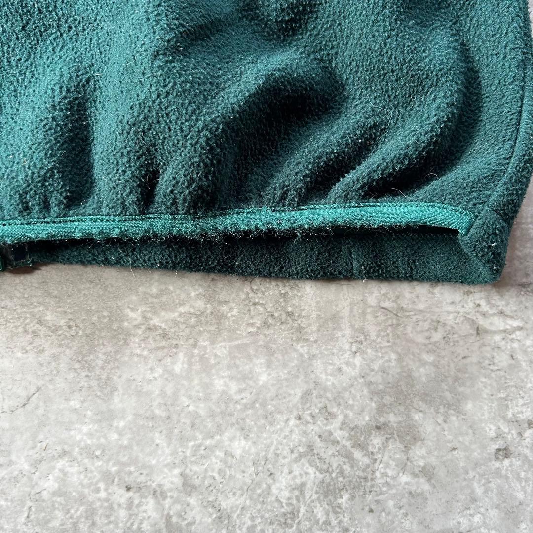 80s90s エルエルビーン フリースベスト USA製 L グリーン フルジップ