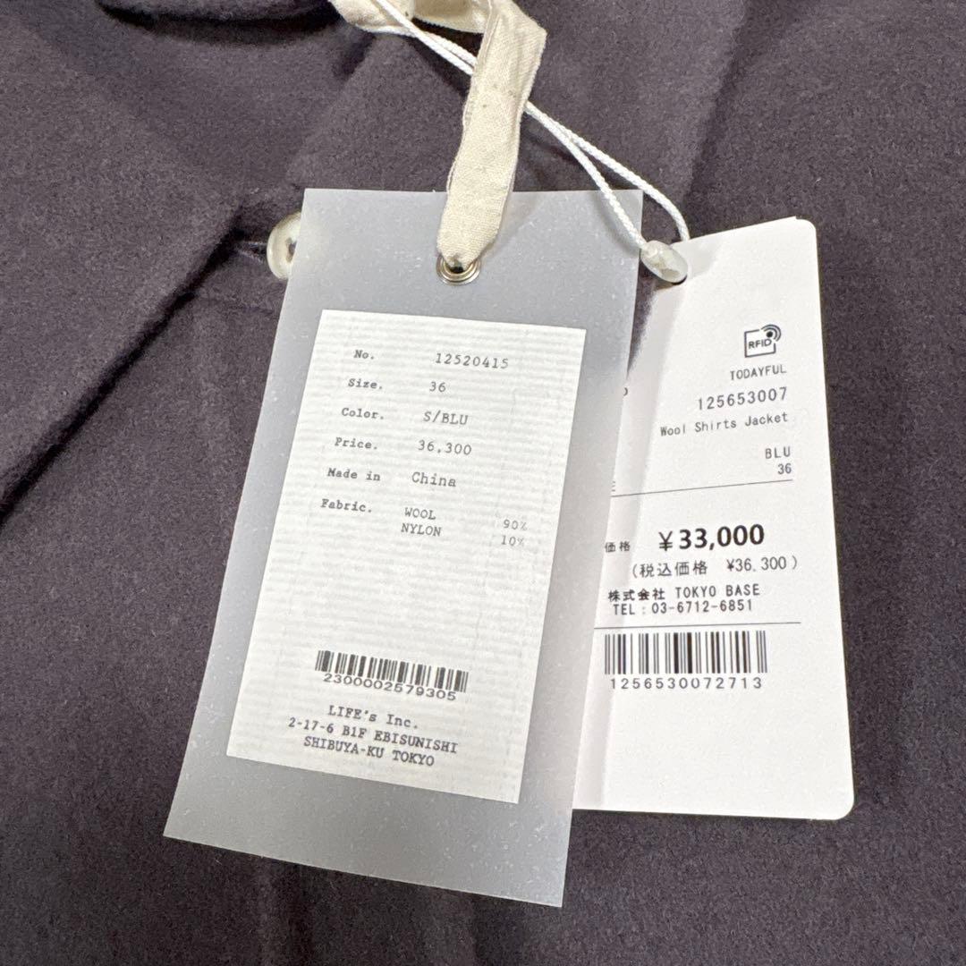 タグ付き未使用^_^todayful★ウールシャツジャケット