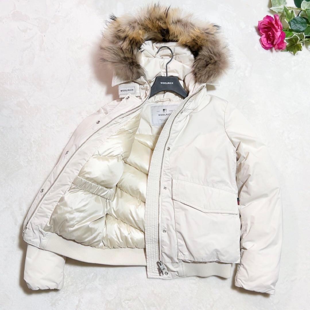 未使用級美品✨　ウールリッチ　ダウンジャケット　リュクス　ボンバー　ホワイト