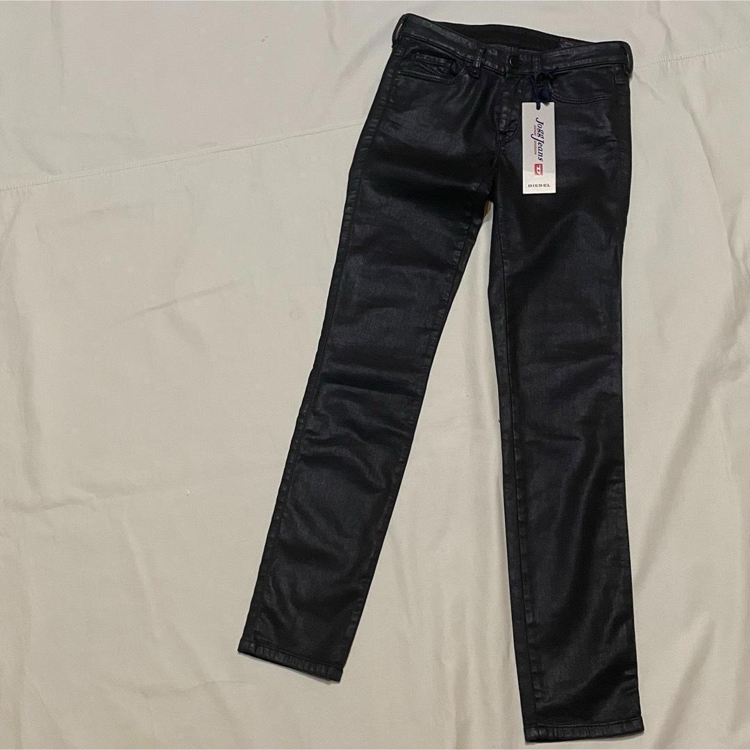 【未使用】W24 DORIS NE ジョグジーンズ　黒　コーティング　スキニー