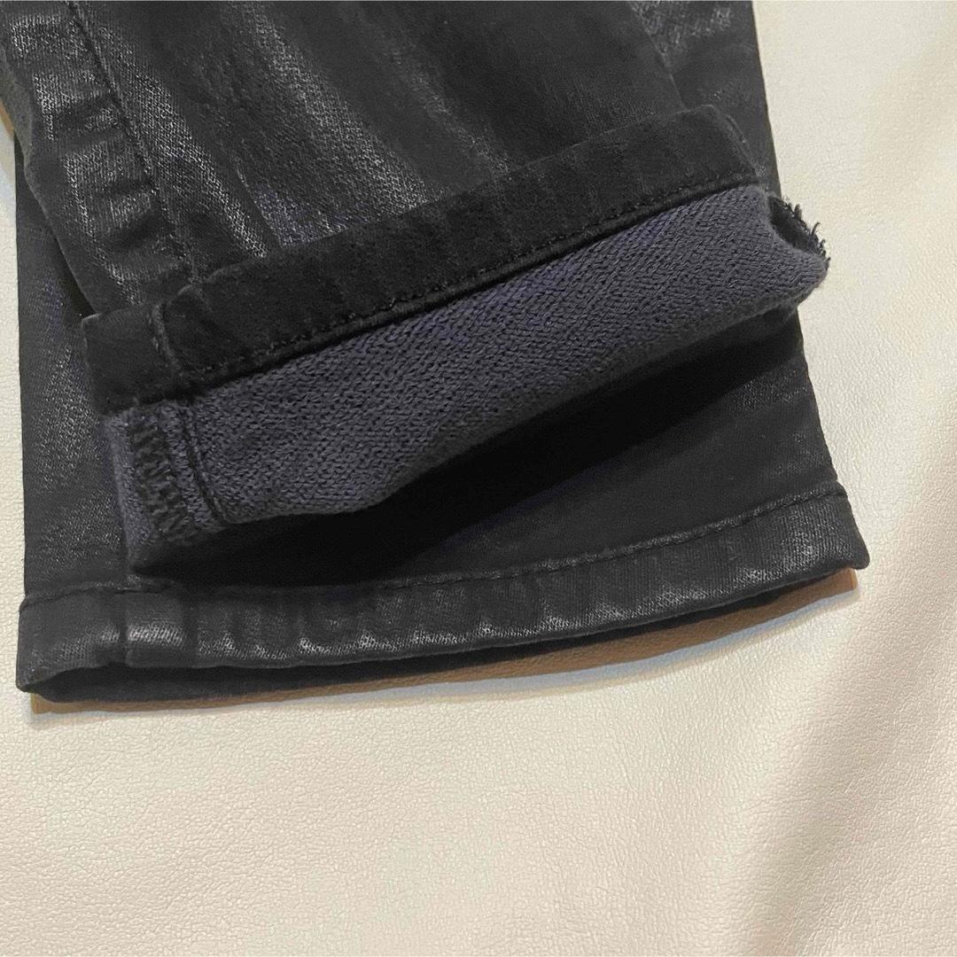 【未使用】W24 DORIS NE ジョグジーンズ　黒　コーティング　スキニー