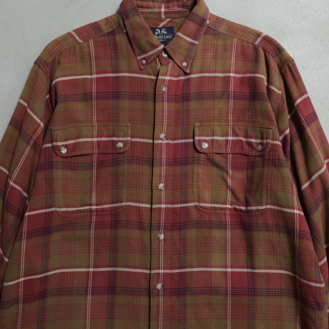 WILLIS&GEGEIGEER シャツ 長袖 90s バーガンディー 美品