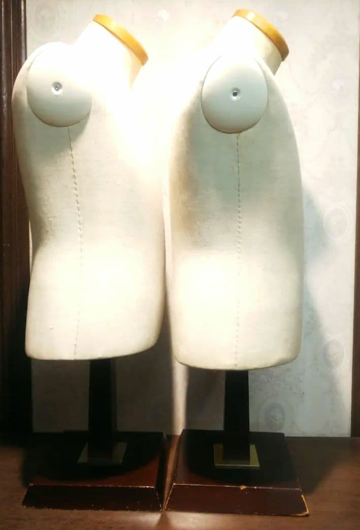 メンズ 上半身 トルソー マネキン 土台付き 2体セット