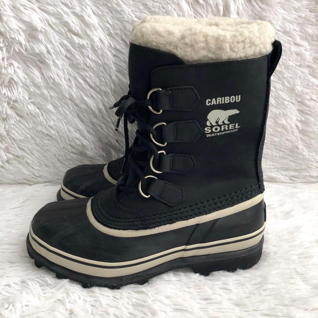 ブーツ レディース 24 黒 SOREL CARIBOU ソレル カリブー 防寒
