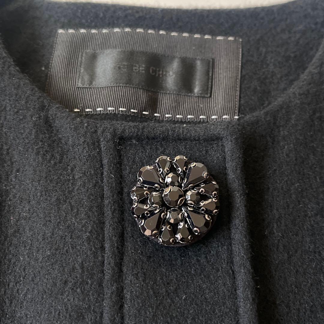 トゥービーシック ダウンコート タフタコンビウールコート 42 定価8.6万