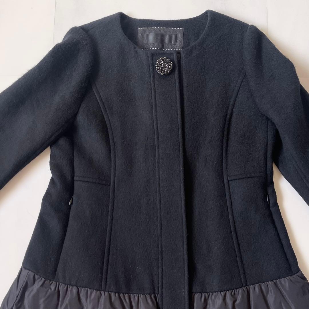 トゥービーシック ダウンコート タフタコンビウールコート 42 定価8.6万