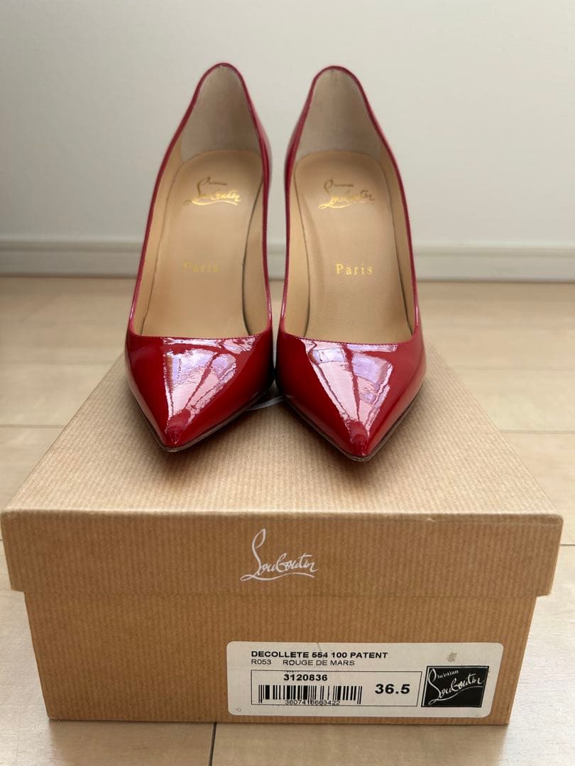 超美品 ルブタン Decollete 554 Rouge de Mars正規品