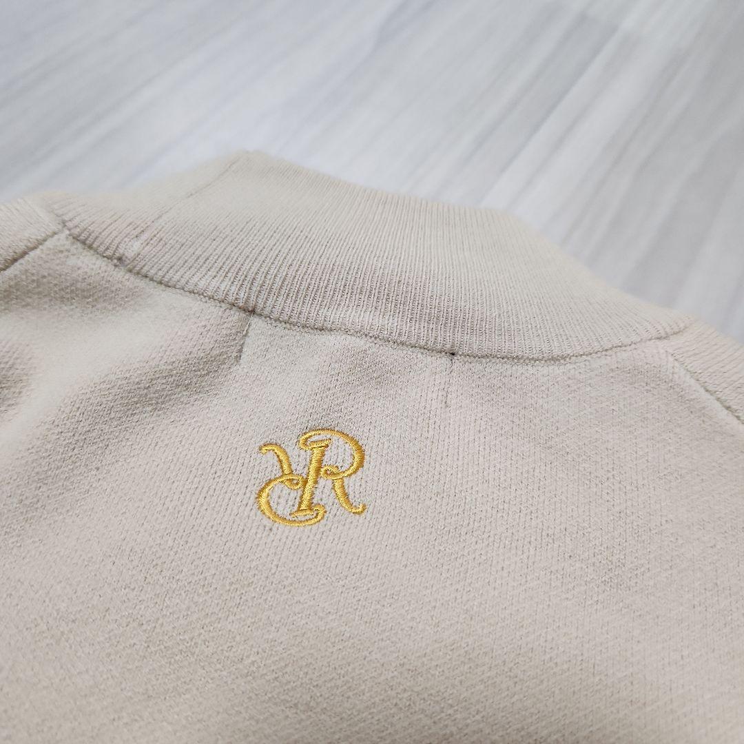 Resurrection☆ロゴジャガードモックネックニットメンズLベージュ×黄