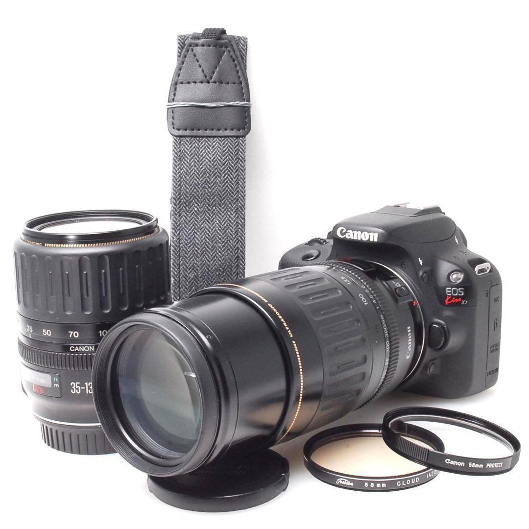 ✨ショット数4380回✨CANON KISS X7✨ダブルレンズ✨超軽量✨