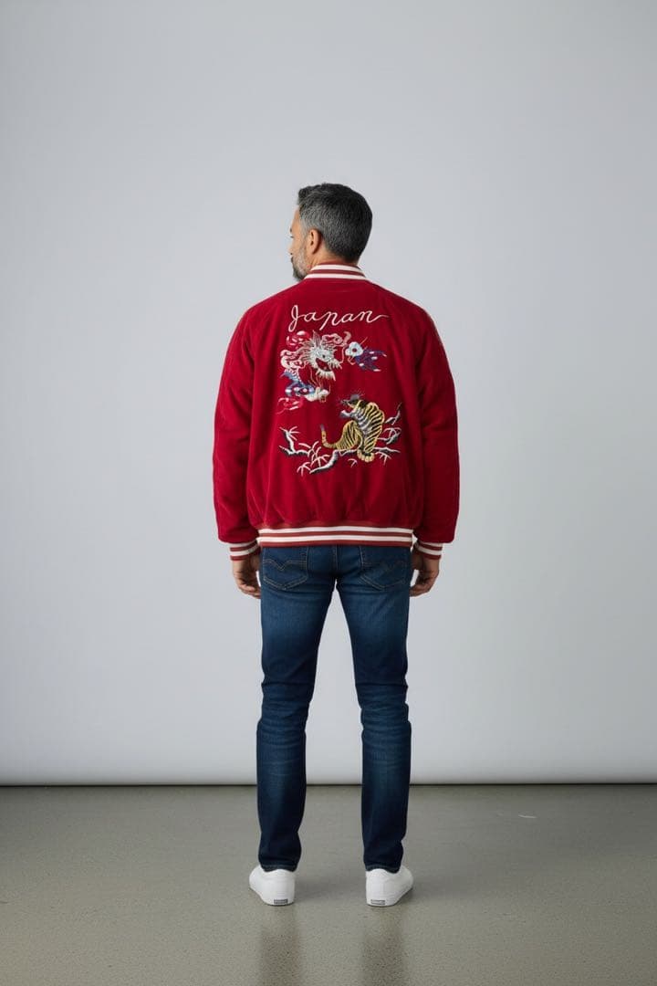 【2月末まで断捨離セール！】High Spirits スカジャン 別珍 ベロア