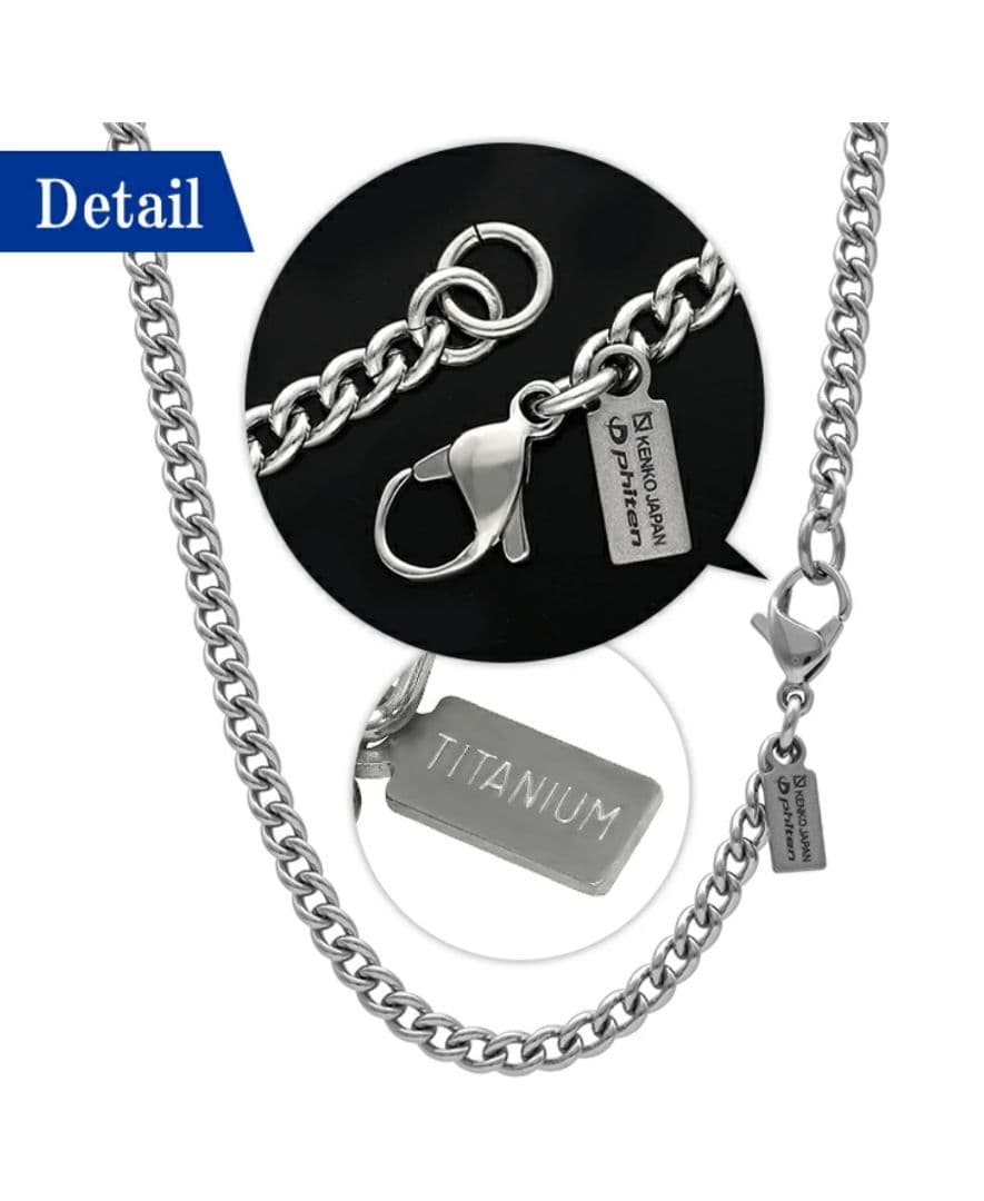 ファイテン phiten チタンネックレス 喜平 幅3.3mm 55cm