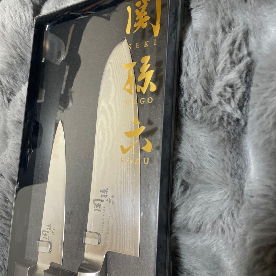 関孫六ダマスカス三徳・ペティ2点セット　　包丁