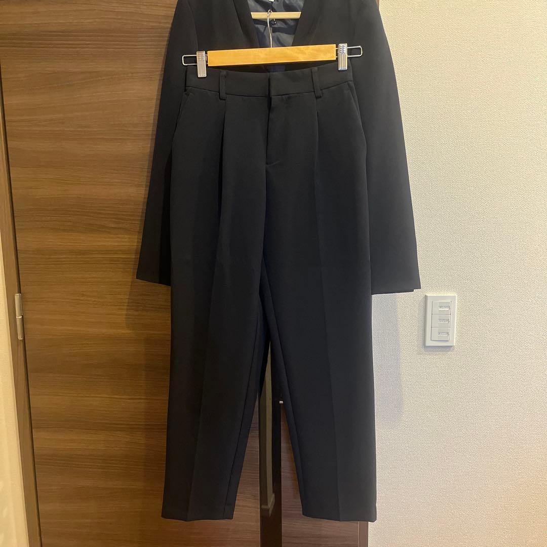 極美品 Ropé Picnic ロペピクニック パンツスーツ 38 M ネイビー