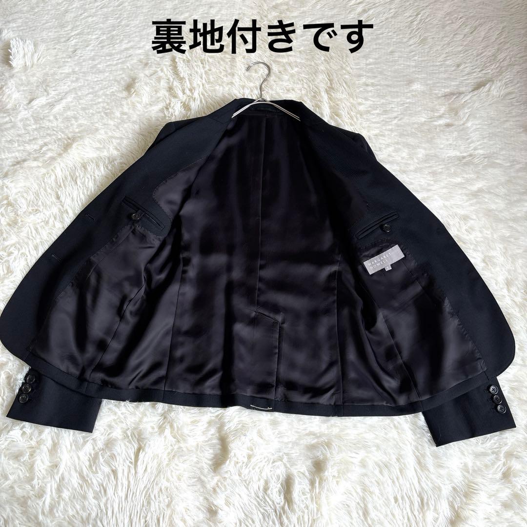 【訳あり】未使用品✨マーガレットハウエル　パンツセットアップ ウール L 黒