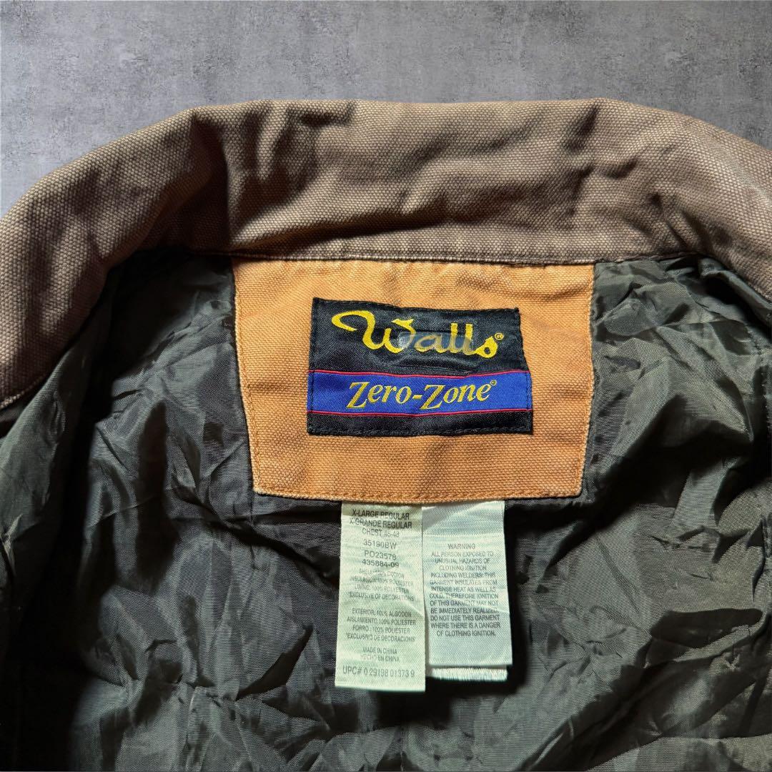 みやっしゅ1883 古着00年代Wallsダックジャケット刺繍ロゴ中綿フェ