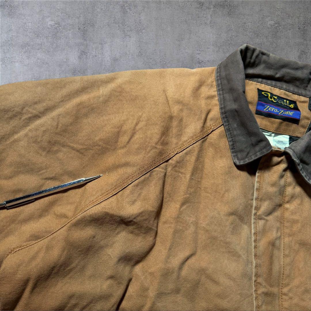 みやっしゅ1883 古着00年代Wallsダックジャケット刺繍ロゴ中綿フェ