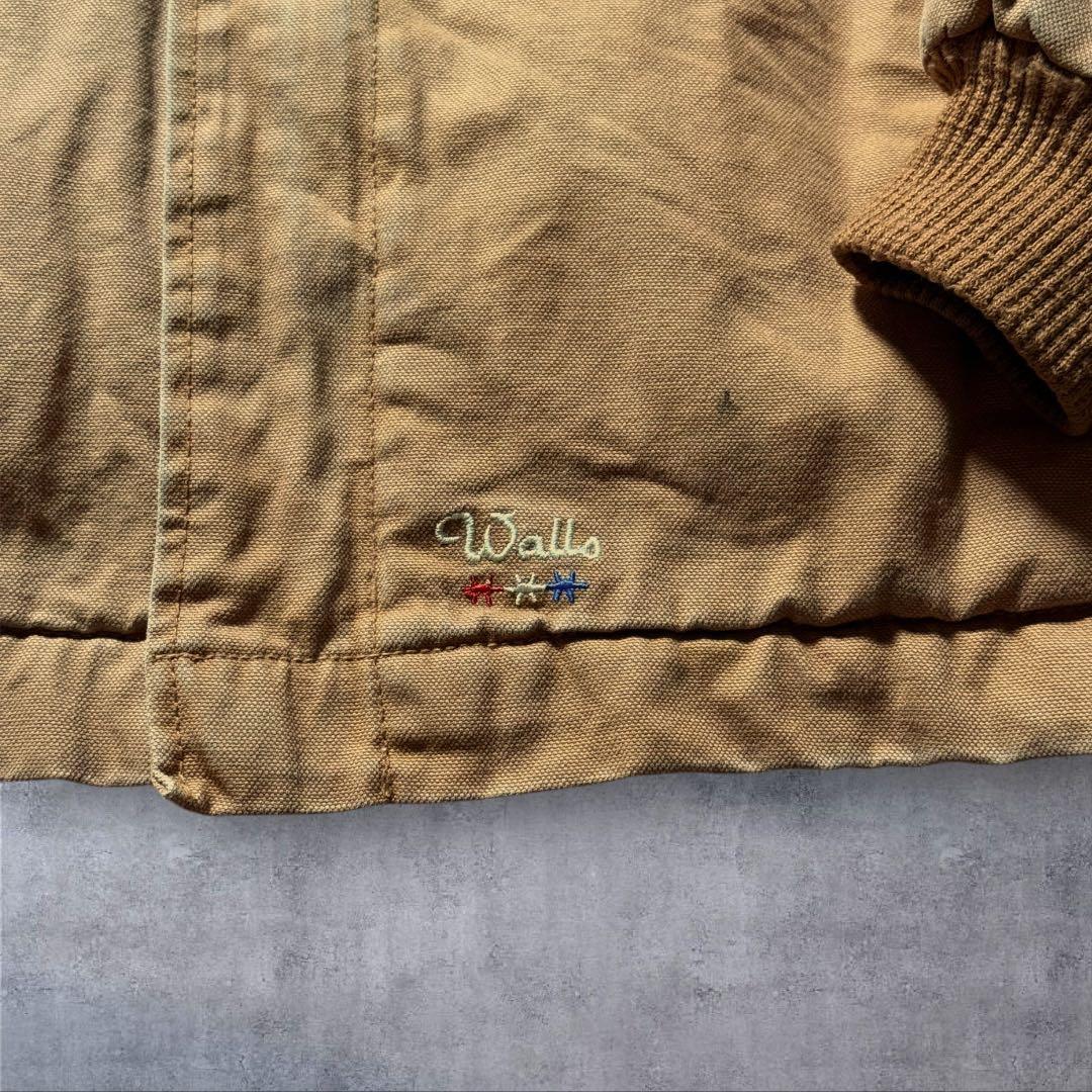 みやっしゅ1883 古着00年代Wallsダックジャケット刺繍ロゴ中綿フェ