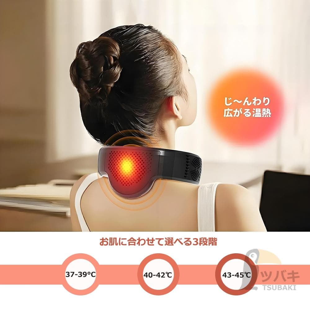 ネックファン 首掛け扇風機 冷却ファン 冷暖房 7000mAh （ブルー）