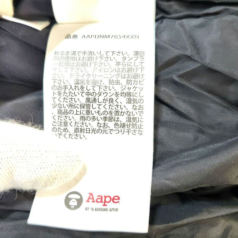 A BATHING APE　アベイシングエイプ　ダウン　アウター　ブラック