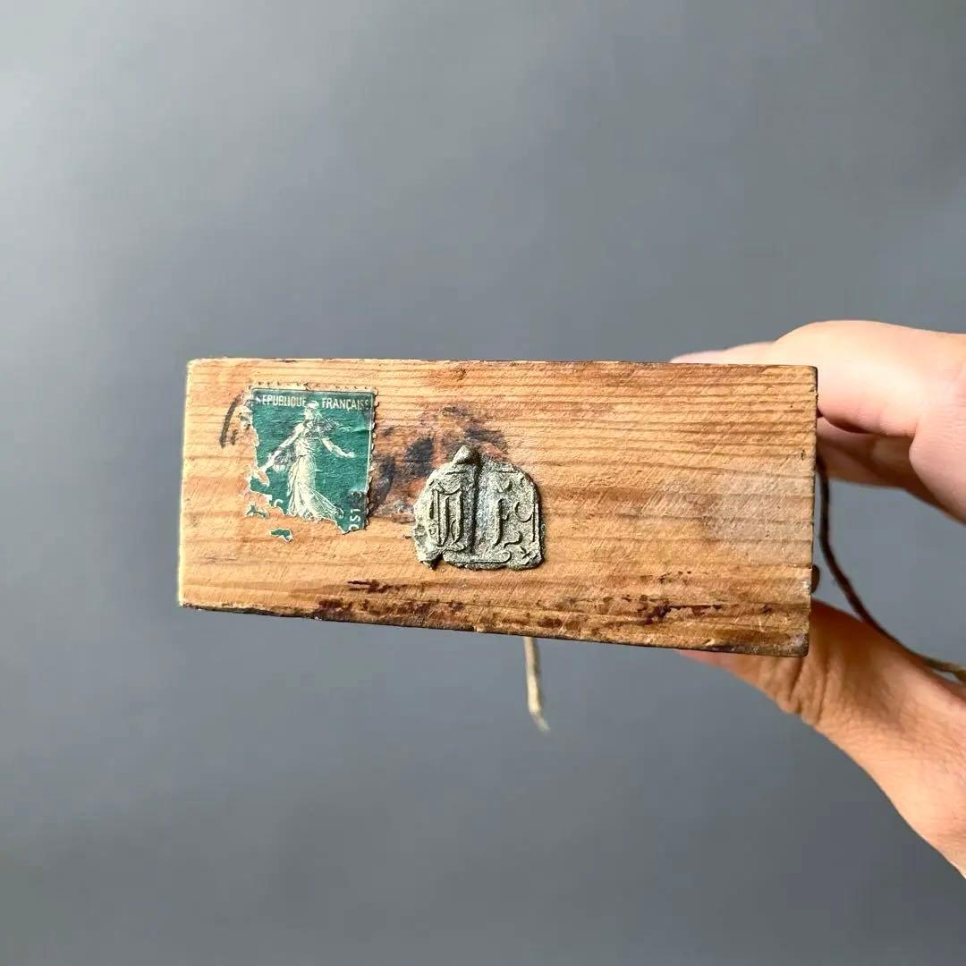 France 小包木箱 蝋印 antique brocante 一点物