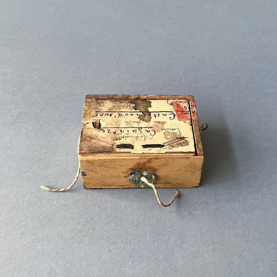 France 小包木箱 蝋印 antique brocante 一点物