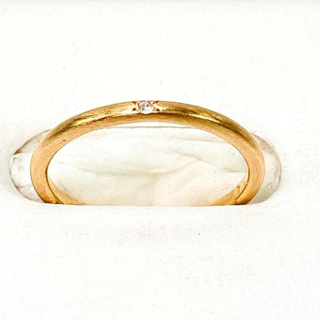 ☆のん☆のん☆ アガット K10 ダイヤモンド付リング D:0.005ct