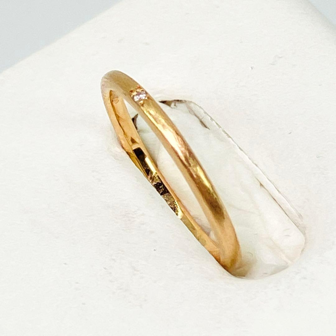 ☆のん☆のん☆ アガット K10 ダイヤモンド付リング D:0.005ct