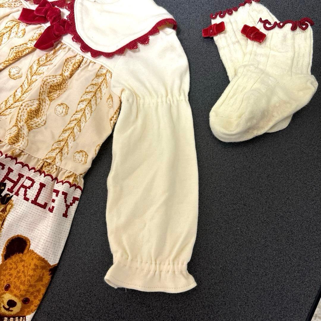 ShirleyTemple シャーリーテンプル80 テディベアワンピース くま柄