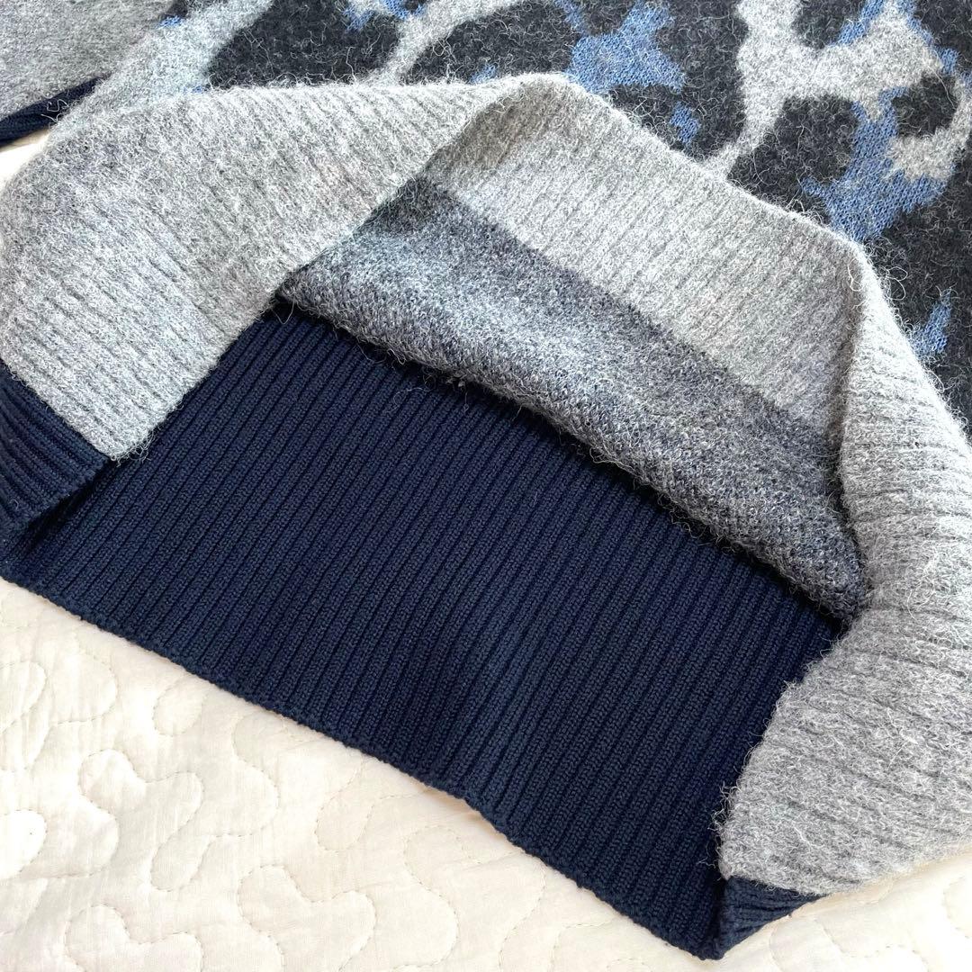 sacai luck レオパードニットセーター　ウール混合　アルパカ混合