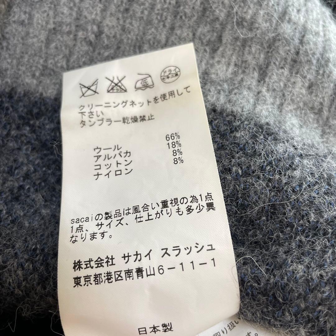 sacai luck レオパードニットセーター　ウール混合　アルパカ混合