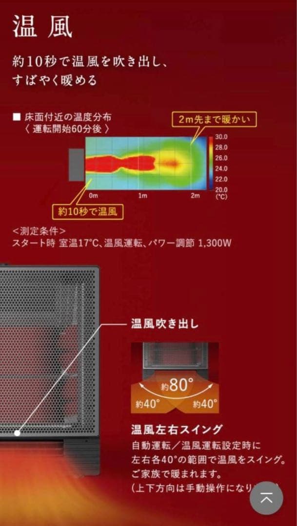 【未開封、購入明細付】ダイキン ハイブリッドセラムヒート WRH135AS-H
