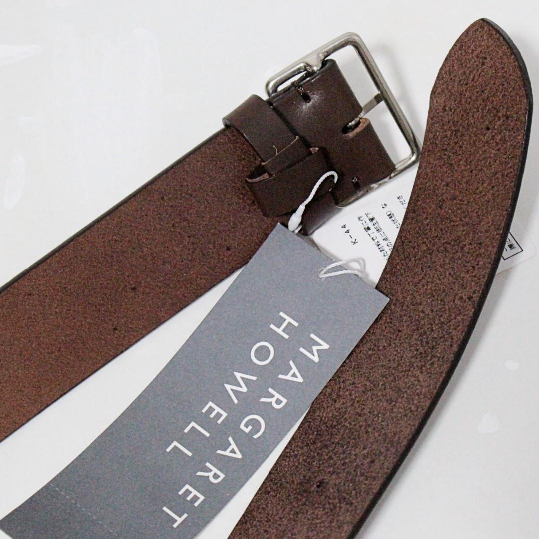 新品 マーガレットハウエル 定価25300円 タグ付 レザーベルト Lサイズ 茶