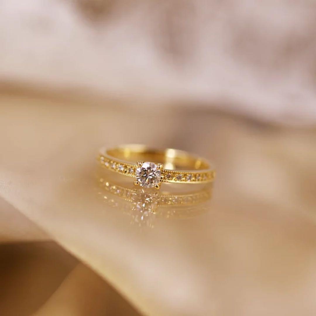 美品　18k リング　ダイヤモンド